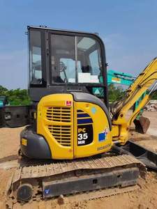 Excavadora de cadenas usada premium para PC35MR 3T, certificada CE EMC, con bomba hidráulica Shimadzu para motor, 1 año de garantía, alta capacidad de excavación - Product Image 2