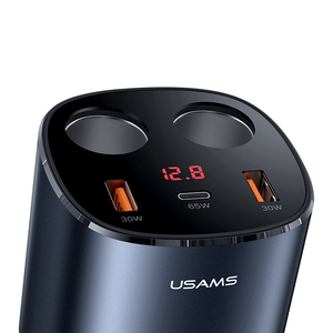 USAMS — <span class=keywords><strong>chargeur</strong></span> de voiture <span class=keywords><strong>rapide</strong></span> <span class=keywords><strong>multi</strong></span>-<span class=keywords><strong>usb</strong></span> 245W, avec 2 prises pour cigarettes de voiture, allume-cigare - Product Image 3