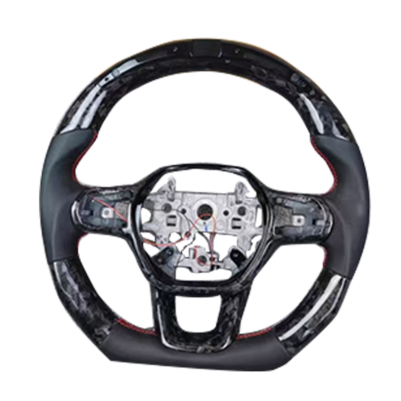 Cuir lisse + Fibre de carbone forgée + LED