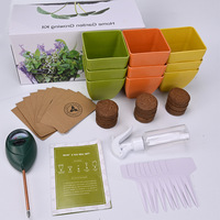 Kit penanam mudah terurai lintas batas dalam ruangan luar ruangan bunga herbal dan kit biji tanaman kustom produsen
