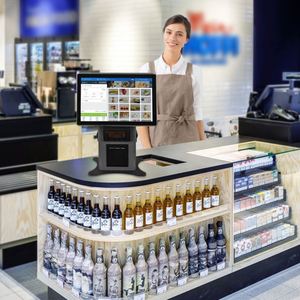 Custom Function Desktop Colomn All in One Screen, Pos Holder, Order Machine,tax <b>Printer</b>, Various Self-service Payment Kiosk - Product Image 1