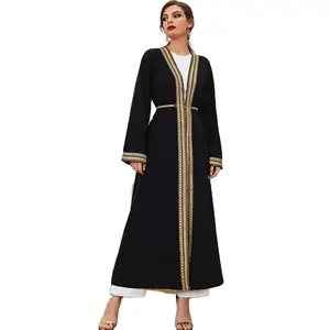 Abaya noire de haute qualité robe nationale du Moyen-Orient robe conservatrice islamique vêtements d'Asie du Sud-Est
