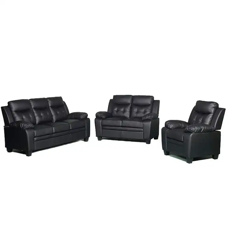 Sofa kulit imitasi PU modern, set sofa ruang tamu, set sofa stasioner 3 + 2 + 1