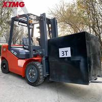 Chariot élévateur électrique compact XTMG 3,4 tonnes, alimenté par batterie, avec nouveau moteur et outils de levage de mât, idéal pour les palettes.
