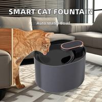Fontaine à eau intelligente pour animaux de compagnie de haute qualité, 3 L, en plastique, avec filtre à circulation automatique, écran LCD et réglage de l'heure pour chats