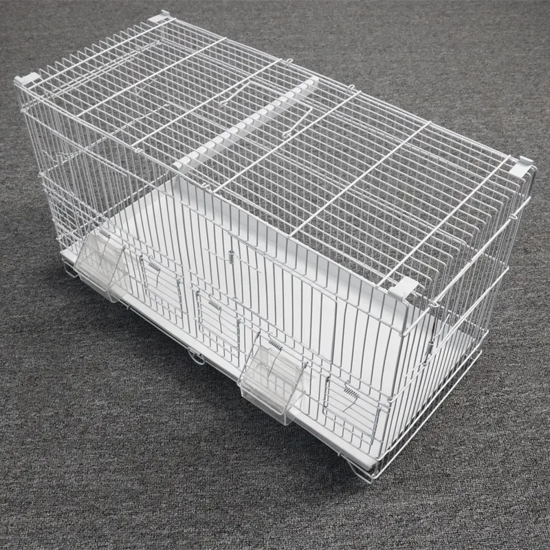 Wholesale travel outdoor iron love bird breeding house wire Metal parrot small bird cage with tray for good cleaning