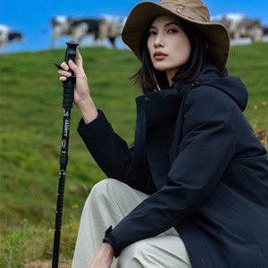 Veste d'hiver à capuche pour femmes et hommes, coupe-vent, imperméable, avec fermeture éclair, doublure amovible, couleur unie, en nylon, résistante au <span class=keywords><strong>froid</strong></span> - Product Image 3