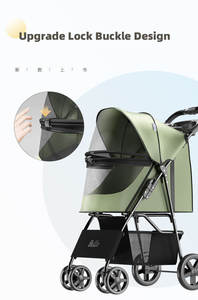 बेलो हल्के एक हाथ तह सस्ता चार पहिया पालतू जानवर, पोर्टेबल डॉग स्ट्रेलर - Product Image 5