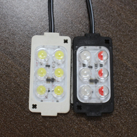 Module LED universel IP65 à 6 lumières multicolores bleu/jaune clignotant, feu d'avertissement pour toit de camion, moto, tout-terrain