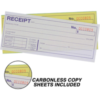 Livres de reçus personnalisés Carnet de reçus autocopiant format de poche avec copies Bloc-notes de copie carbone 6x2.8 pouces pour boutique d'affaires