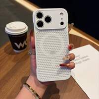 Casing HP Magnetik Pendingin Sarang Lebah Tanpa Bingkai Grosir, Penutup Belakang Pembuang Panas untuk iPhone 18 Pro Max Duo 16 15 14 Plus
