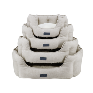 Funda de cojín extraíble XL cama para perros hogar camas ovaladas de moda piel sintética lavable con patrón sólido para mascotas Camas Para Perros - Product Image 3