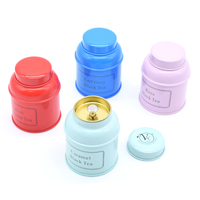 Boîte d'emballage en métal de haute qualité pour thé matcha noir, double couvercle, 10g, 30g, 50g, boîtes rondes personnalisées, petites boîtes à thé en étain pour le café