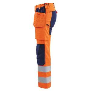 BLAKLADER - 716318115389C44 Pantalón Mujer Hi-Vis con elástico Naranja/Azul marino-EAN 7330509882863 ROPA DE TRABAJO DE LA HI-VIS - Product Image 3