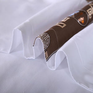 Juego de edredón/funda de edredón blanco de estilo Simple, juego de funda de edredón, funda de almohada, ropa de cama de algodón tamaño King, juego de cama de Hotel - Product Image 5