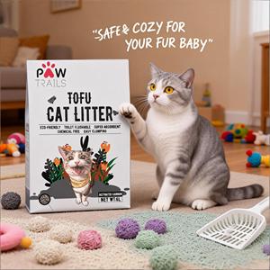 Litière pour chat en tofu, charbon actif, bois, amidon de maïs, fibre de pois, lavande, écologique, hautement absorbante, jetable dans les toilettes - Product Image 1