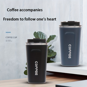 Mug de voyage isotherme en acier inoxydable 380 ml (13 oz) avec logo personnalisé, anti-fuite, réutilisable, couvercle rabattable, maintien thermique 6-12 heures - Product Image 3