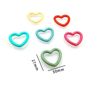 Plastic Hartvormige Ring Diy Kleurrijke Snelle Link Connectoren Voor Oorbel Ketting Sieraden Maken Badpak Accessoires