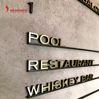 Letras de Metal 3D para Exteriores, Letras Doradas para Pared, Publicidad Personalizada del Fabricante BRANDNEWSIGN, Letrero para Floristería, Hotel