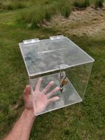 Boîte de rangement en acrylique transparente, moderne, écologique, entièrement assemblée, anti-poussière, pour stylos, taille personnalisable pour le bricolage