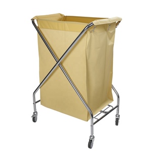 Yintok Commerciële Hotelkamer Opvouwbare Was Linnen Kar <span class=keywords><strong>Trolley</strong></span> Voor Het Reinigen Van Diensten Ziekenhuizen Roestvrij Staal Aanpasbaar - Product Image 1
