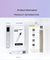 Mini Lampe UV LED Rechargeable Professionnelle Portable pour Ongles, Séchoir Flash en Métal pour Gel de Salon