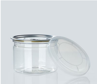 Couvercle à extrémités ouvertes faciles Plaque d'étain Transparent en plastique PET transparent Bonbons 100ml Emballage vide de boîte de thon