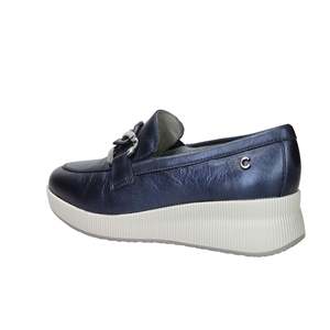 Mocassini Cinzia Soft da donna in pelle blu, slip-on, comodi. - Product Image 2