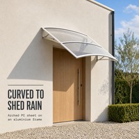 Panneau en polycarbonate transparent, plaque PC transparente, panneau en plastique pour toiture de carport, cloison