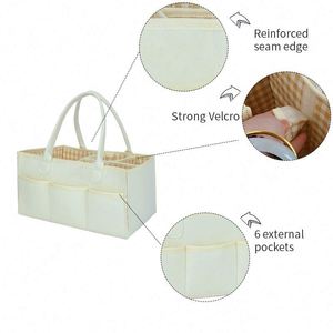 Organisateur de couches pour bébé en feutre, sac de rangement portable pour couche-culotte, certifié BSCI - Product Image 3