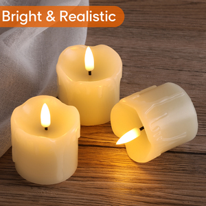 <span class=keywords><strong>Bougie</strong></span> chauffe-plat électronique sans flamme, petites lumières LED blanches crémeuses, longue durée de vie, fonctionne sur piles, sans fumée, pour les fêtes de Noël - Product Image 5