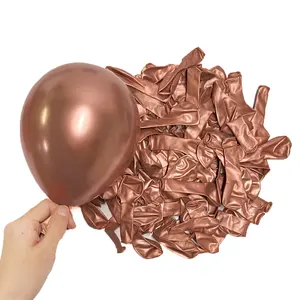 Atacado globos al por mayor Balão De Látex Metálico Brilhante Balões Grosses De Hélio De 12 Polegadas Para Ballon Decoração De Festa De Aniversário