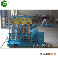 Compresseur à piston à hydrogène H2 sans huile de 5,5 kW, alimenté par moteur AC, capacité d'air fixe de 15 Nm3/h, à vendre
