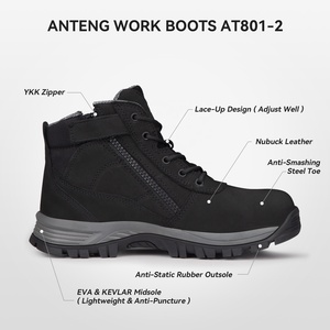 Scarpe da lavoro certificate ESD CE <span class=keywords><strong>S1P</strong></span> di alta qualità in vera pelle alla moda scarpe antinfortunistiche da lavoro scarpe da trekking - Product Image 2