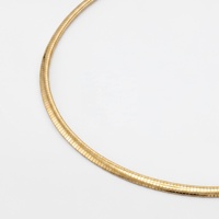 Collar de Plata de Ley 925 Chapado en Oro de 18K y Oro Blanco, de Doble Cara, Hecho a Mano en Italia