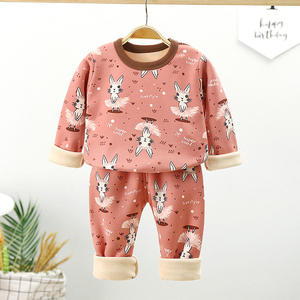 Conjuntos de Ropa Interior Térmica de Felpa para Niños y Niñas, Otoño Invierno, Traje Navideño, Ropa para Bebés de 1 a 5 Años, Ropa Abrigada para Niños - Product Image 4