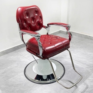 Sillón de Barbería Verde con Tapizado, Silla de Estilismo para Salón, Estructura Metálica, Asiento Hidráulico para Barbería y Peluquería - Product Image 3