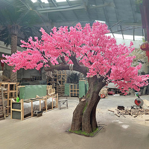 Décoration d'art intérieure de style chinois pour la maison et le jardin, grand arbre artificiel de fleurs de pêcher, arbres à fleurs de prunier rouge, fausse plante de pin - Product Image 6