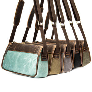 กระเป๋าหนังแคนวาสสะพายไหล่ AndoBag Crazy Horse สำหรับผู้ชาย กระเป๋าสะพายข้างวินเทจ กระเป๋าถือทำงาน - Product Image 2