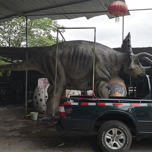 2 personnes Marche Animatronique Réaliste Dinosaure <span class=keywords><strong>triceratops</strong></span> costume - Product Image 6