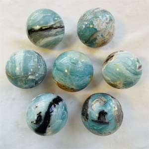 Esfera de Cristal de Calcita Azul del Caribe Natural al por Mayor para Decoración y Sanación - Product Image 6