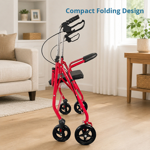 Deambulatore Rollator Relaxsmith in Acciaio per Anziani, Telaio in Acciaio al Carbonio, Altezza Regolabile, Design Pieghevole, Certificato CE, per Interni/Esterni - Product Image 2