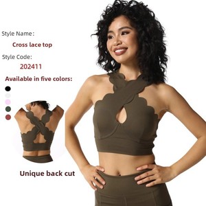 Ropa Deportiva con <span class=keywords><strong>Espalda</strong></span> Cruzada <span class=keywords><strong>para</strong></span> Mujer, <span class=keywords><strong>de</strong></span> Alta Elasticidad, Ligera, Ajustada, Cómoda, Elegante, <span class=keywords><strong>de</strong></span> Color Sólido, Nailon y Spandex, <span class=keywords><strong>para</strong></span> <span class=keywords><strong>Yoga</strong></span> - Product Image 1