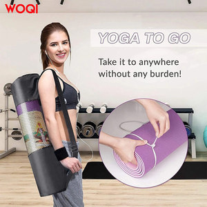 Tapis de yoga Woqi 6 mm d'épaisseur en mousse EVA pour entraînement de base et exercices abdominaux, rose, forme rectangulaire - Product Image 1