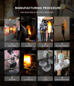 Vaso in Vetro Soffiato a Mano Riciclato Blu Antico <span class=keywords><strong>Turchese</strong></span> - Product Image 2