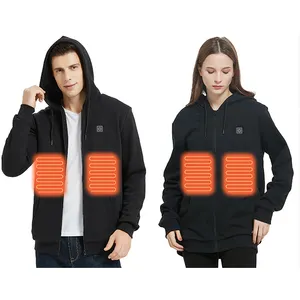 Custom intelligente riscaldamento elettrico tre zona USB cappotto riscaldato abbigliamento antivento batteria riscaldata giacca riscaldata per donna uomo inverno