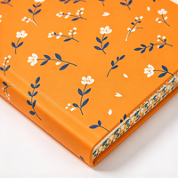 Carnet A5 à couverture rigide en gros, journal floral, couverture personnalisée, pages intérieures et impression des bords, cadeau