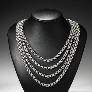 Fashion Trendy <b>Copper</b> Alloy fine jewelry chunky luxury design wholesale customizable silver plated unisex multi size necklace - Product Image 1
