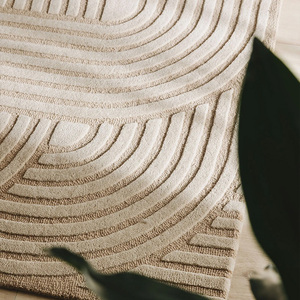 2025 Sang Trọng Cao Cấp Màu Rắn Sọc Thảm Phòng Khách Phòng Ngủ Lớn Hiện Đại Làm Bằng Tay Cho Tufting Súng Thảm - Product Image 4