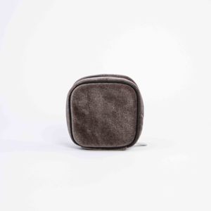 Lady Fashionable Silk Velvet Zipper Pouch <b>Bag</b> Small Brown Earring Jewelry Storage Cosmetic <b>Bag</b> for Cosmetic Application - Product Image 1
